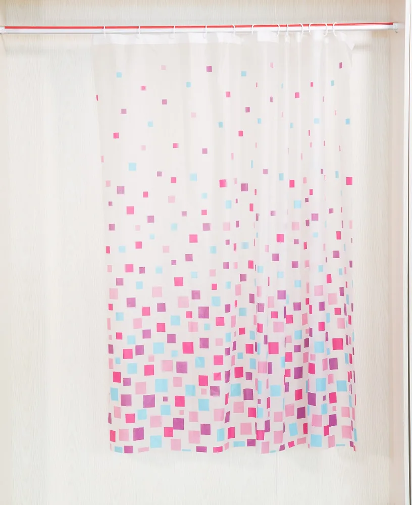 

High-End Printed Color Flat Screen Printed Shower Curtain