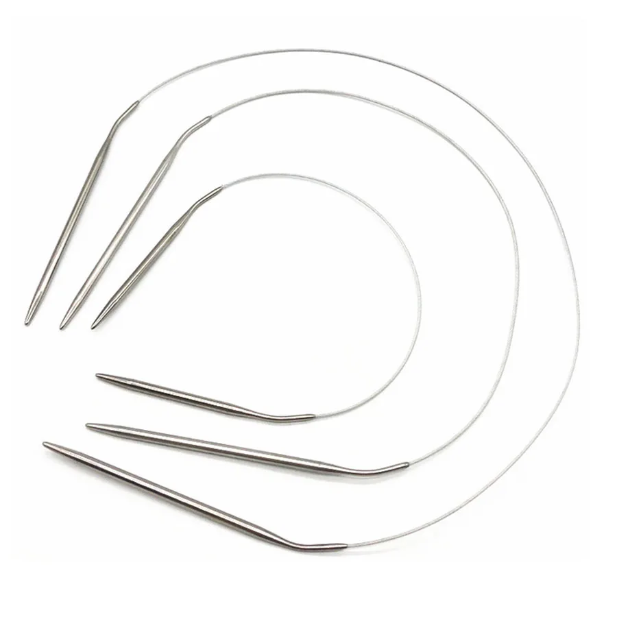 

Charmkey wholesale circular knitting needles stainless steel needle valve 60/80/100/120cm for hand knitting yarn