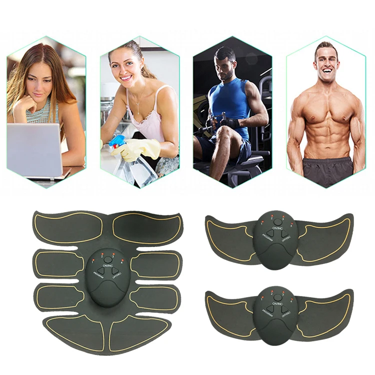 Electric Ems Vibration Massager 8 Pads 6 Pack Muscle Toner Abs