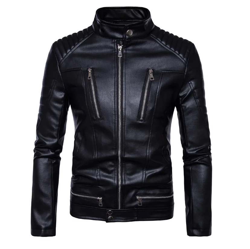 Fashion New Arrival Jacket Motorcycle Leather Jacket Windproof Jacket