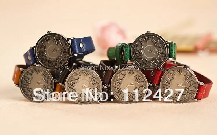 Женщин старинных часов 2015 новых женских кожаные изделия Высокое качество горячая распродажа женский цифровые часы женщины одеваются watches-BL020