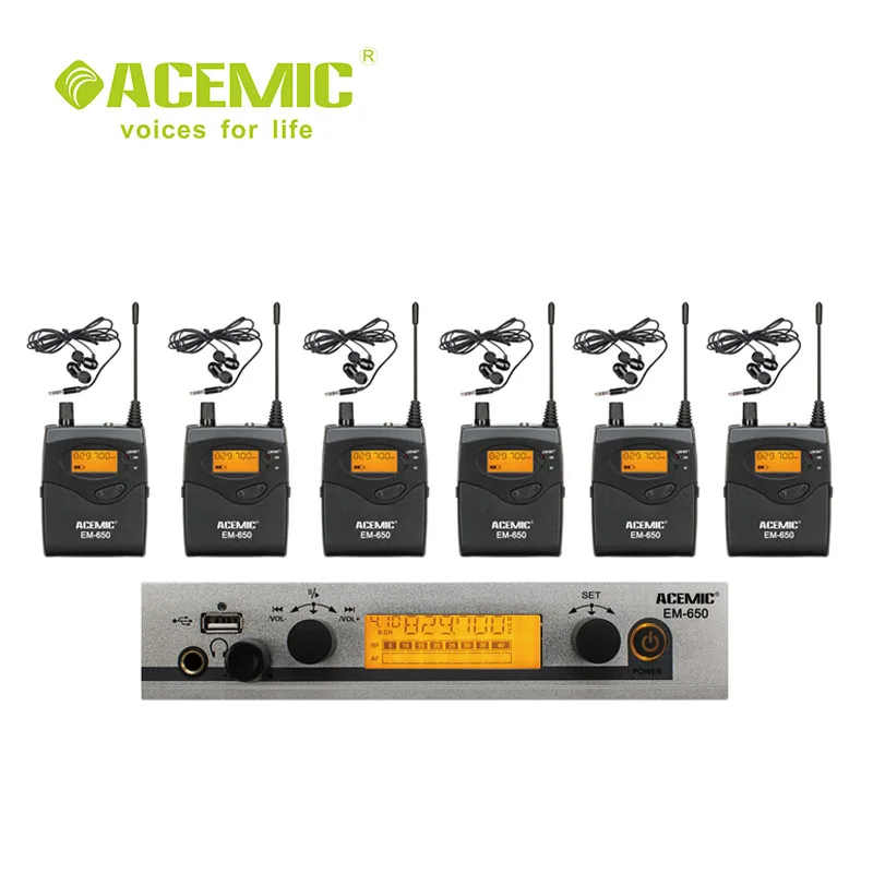 

Professional wireless in ear monitor system EM-650 6*receivers free shipping, N/a
