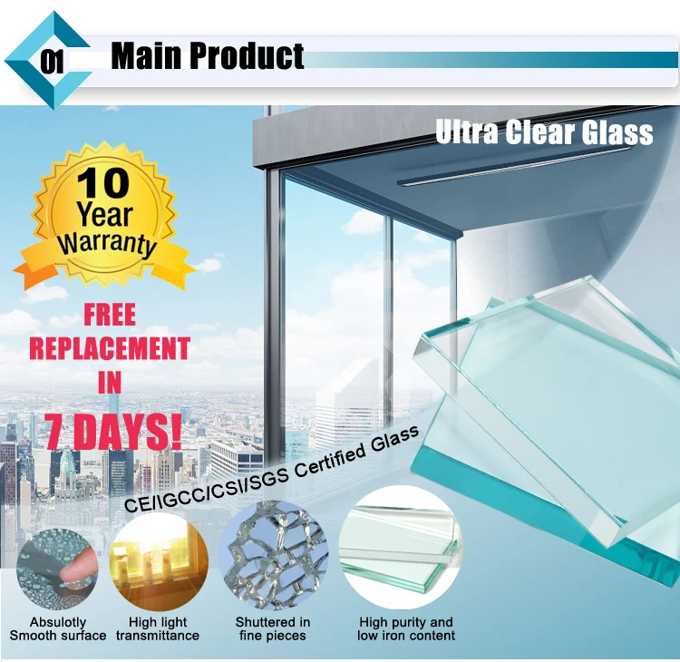 As/nzs2208 High Grade 12mm Ultra Clear Tempered Float Glass Price / Extra Clear Glass Sheet