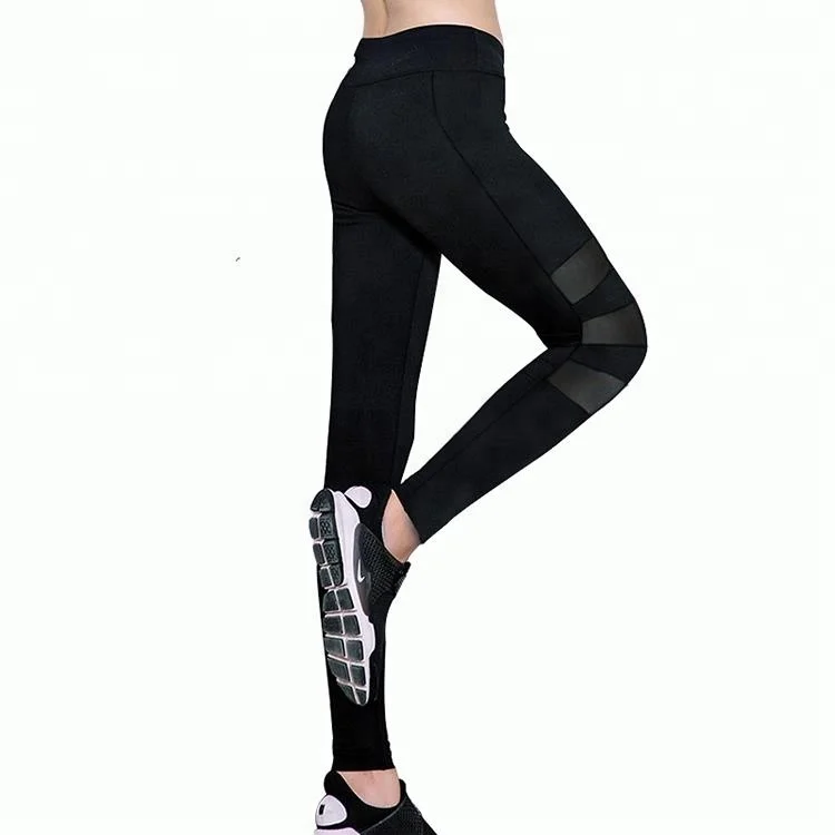 

Ptsports Women Fitness Mesh Tights Custom Leggings, Black