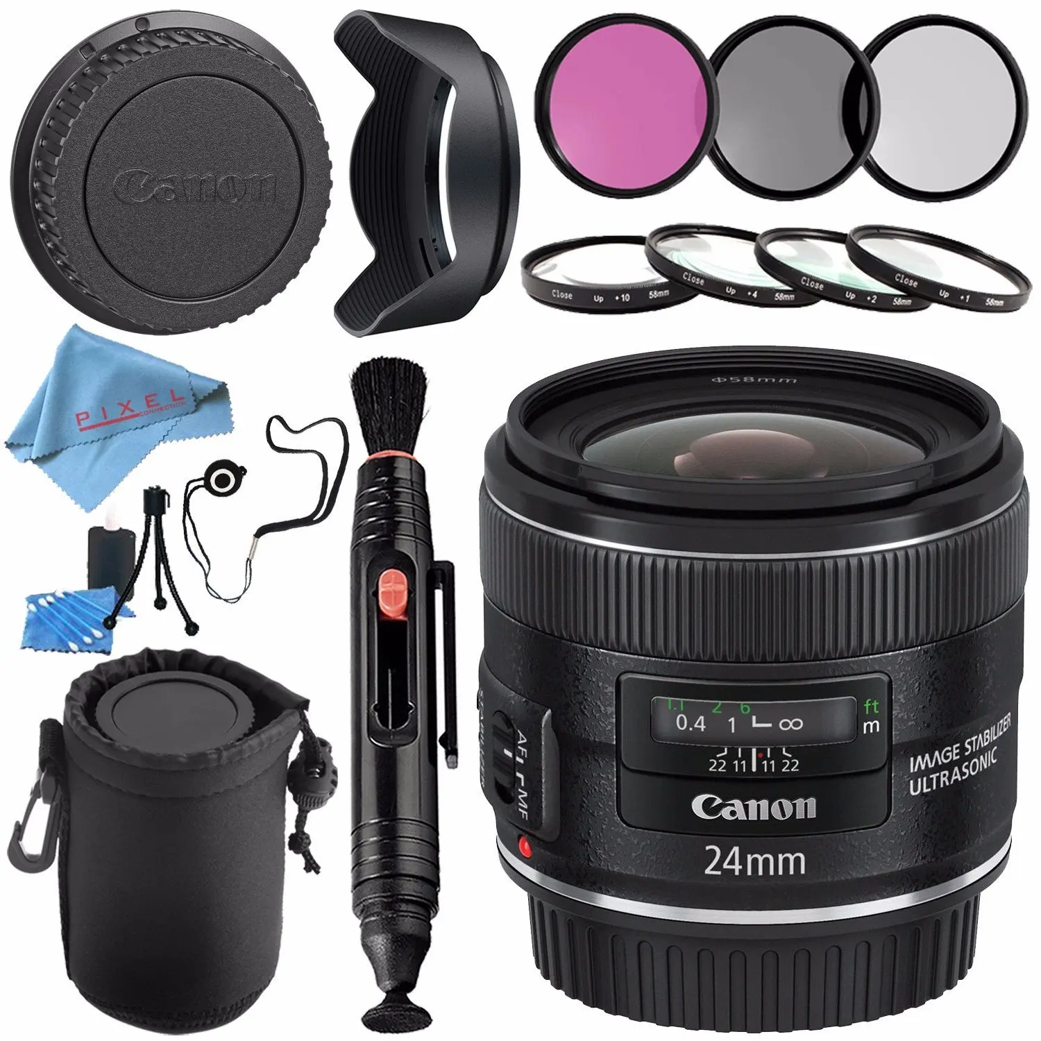 2x Telephoto Lenses 3 Piece Filter Kit for Nikon D5300 with Nikon 55-300mm Lens Wide Angle 58mm Macro Close Up Kit DavisMAX Fibercloth Deluxe Lens Bundle