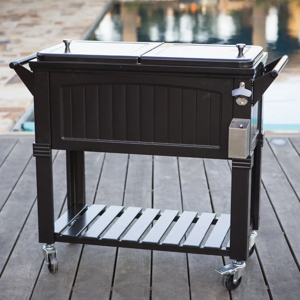 metal ice chest on wheels