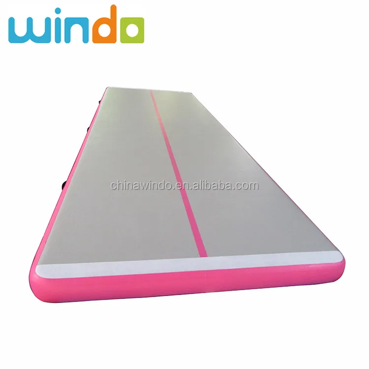 

6m pink Cheerleading inflatable air track gymnastics mat for flash sale, Pink;black;mint green;blue etc.