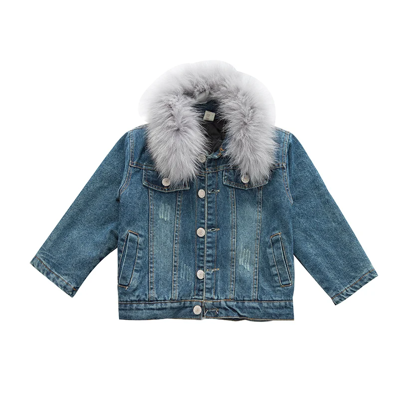 DRLEBE1810B003 100% Cotton Fashion Cool Boys Winter Boy's Denim Coats