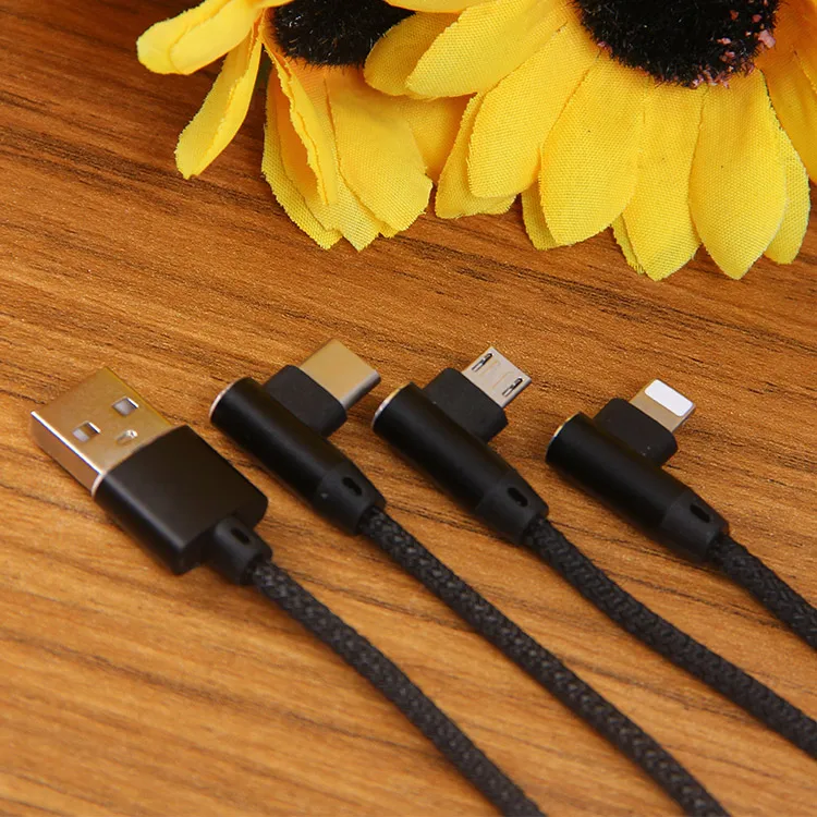 

Led 90 Degree Flat Charging Cable USB
