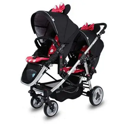 

Newborns Twins Stroller Baby Luxury Pram Double Strollers Carriage For Twins Prams Lightweight cars, Red/black/blue/micky