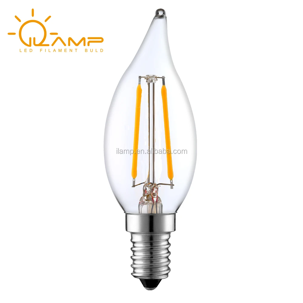 UL CUL Certified 2W led filament bulb e26 base outdoor candelabra bulb