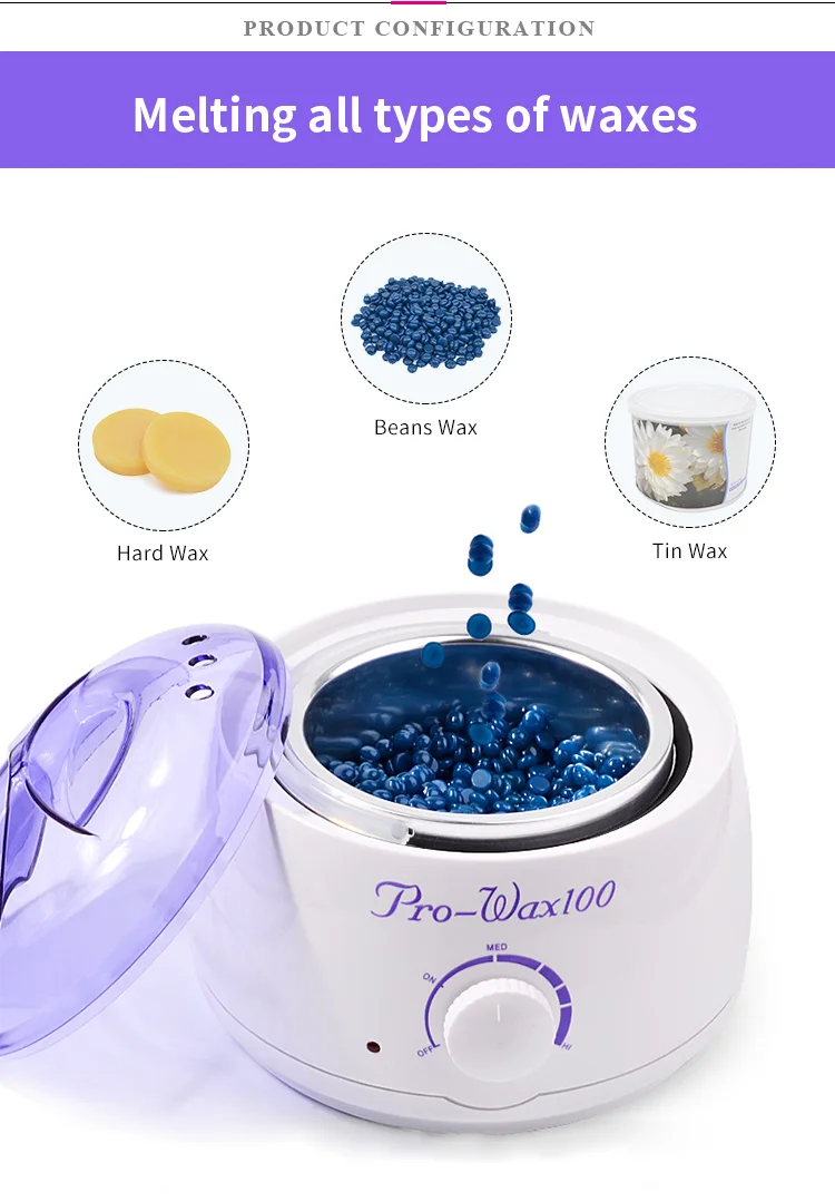 PRITECH Adjustable Temperature Professional Mini Hair Removal Double Pots Wax Heater