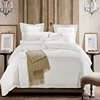 Wholesale bedclothes hotel white patchwork satin bedding set luxury 100% cotton