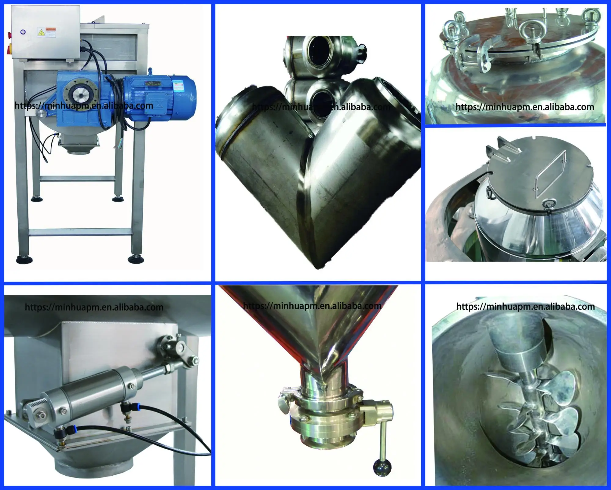 Pharma Machinery Protein Powder 3d Directional Rotating Drum Powder