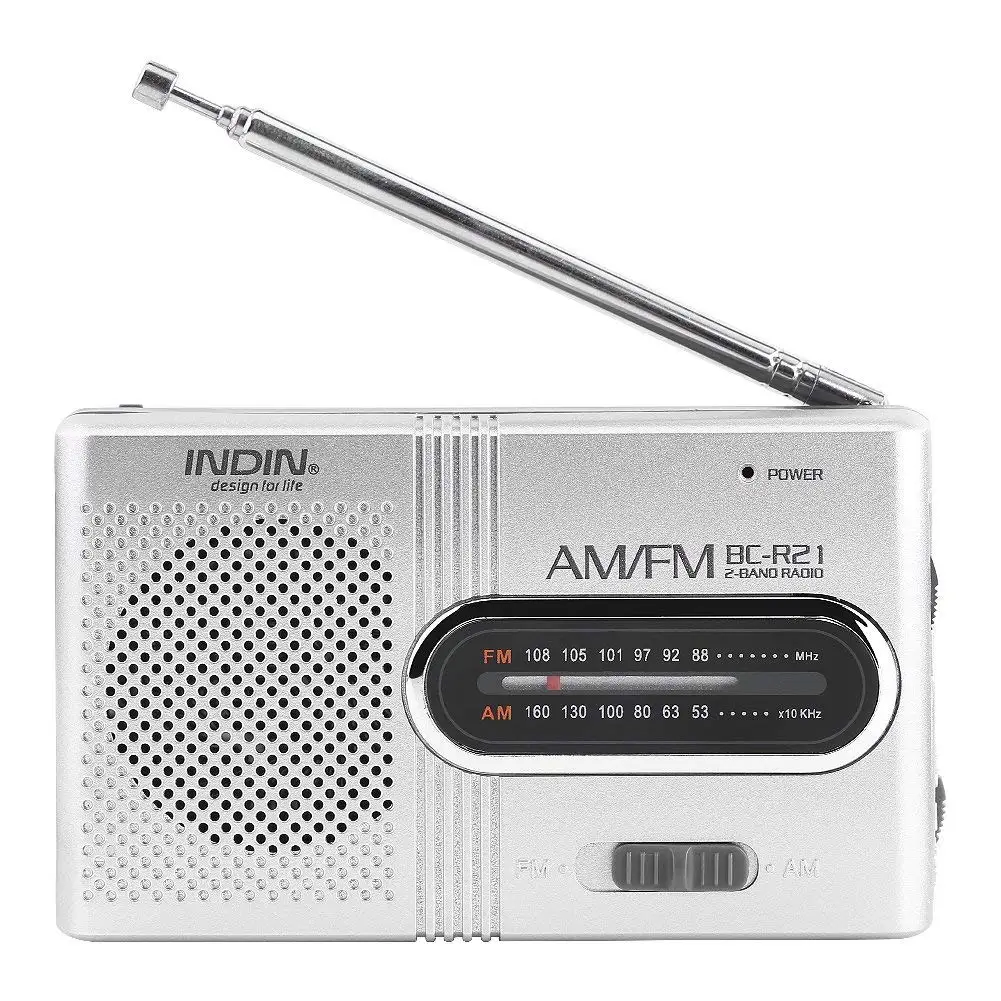 Coby CX-PR30 Silver Mini Speaker Portable AM FM 2-Band Mini Radio CXPR30