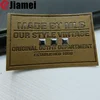 2015 hot sale custom branded pu leather label jeans patches