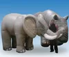 11 Ft. Long by 6 Ft. Tall Inflatable Elephant and 10 Ft. long by 6 Ft. Tall Inflatable Rhino