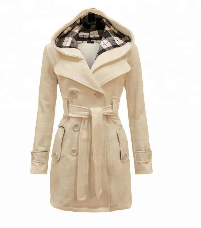 

Wholesale Belt Woolen Overcoat For Women, Picture