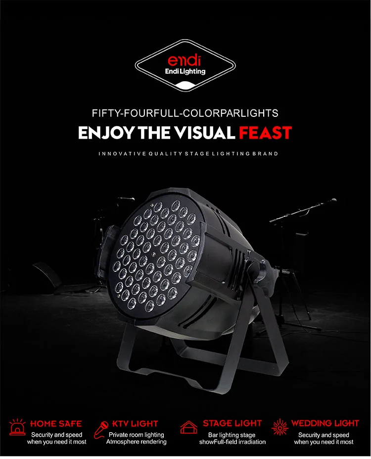 Endi Guangzhou Manufacturer 54x3w Led Rgb 3in1 Gobo Par Lights For Endi Guangzhou Manufacturer 54x3w Led