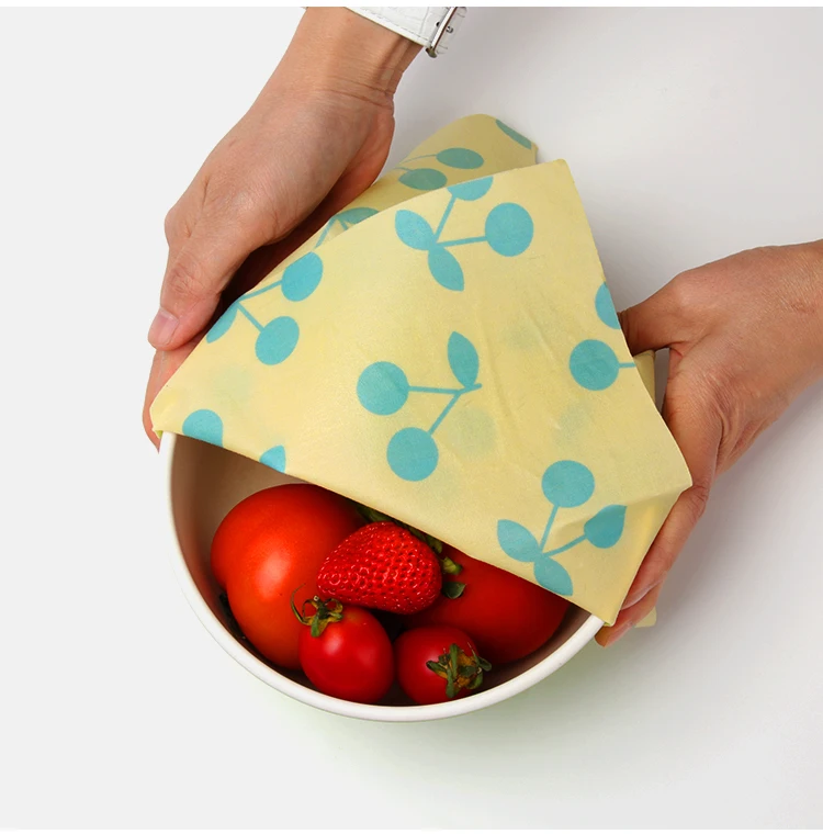 Eco Friendly Reusable Beeswax Food Wraps, Biodegradable, Sustainable Plastic Free Food Storage-1 Small, 1 Medium, 1 Large