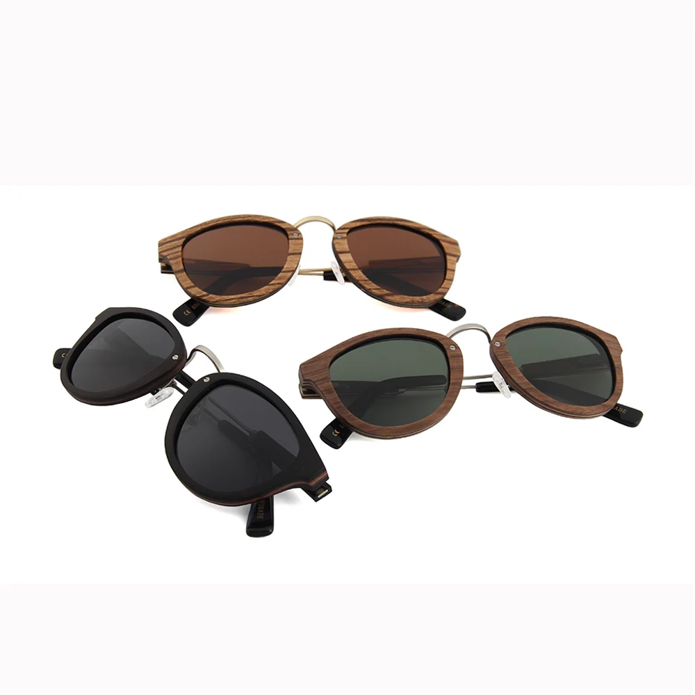 

new product 2019 elegant ebony acetate wooden sunglasses polarized custom