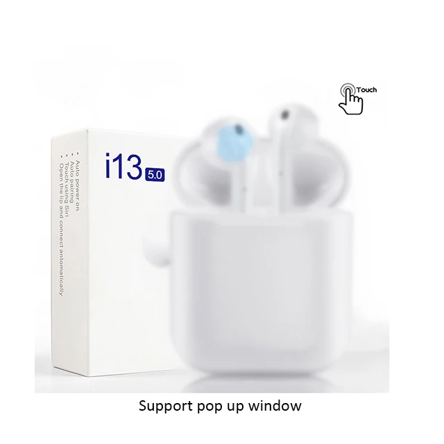 

Hot Sale i13 TWS Headphones Wireless 5.0 Earphone Touch Control with Pops-Up Window PK i11 i13 i14 i15 i16 tws, White