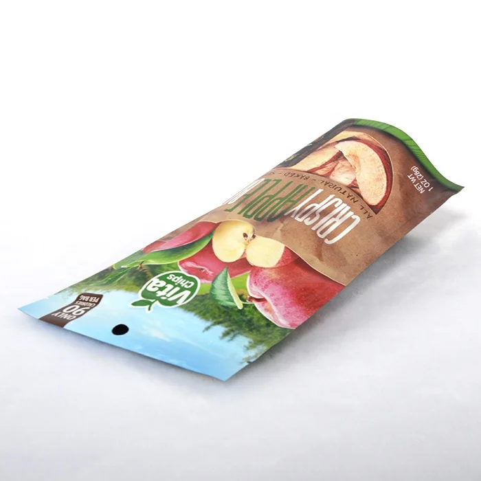 牛皮纸站起来塑料香蕉芯片袋/苹果芯片袋/plantain 芯片包装袋