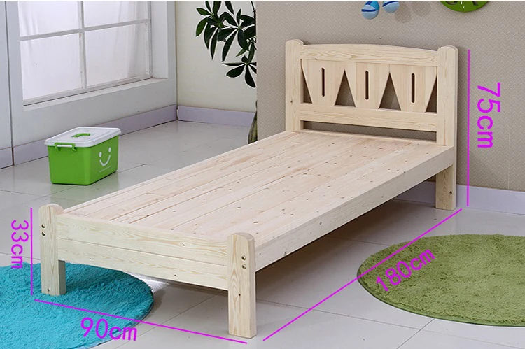 Low Height Wood Kids Single Bed Simple Modern Single Bed Children Bed