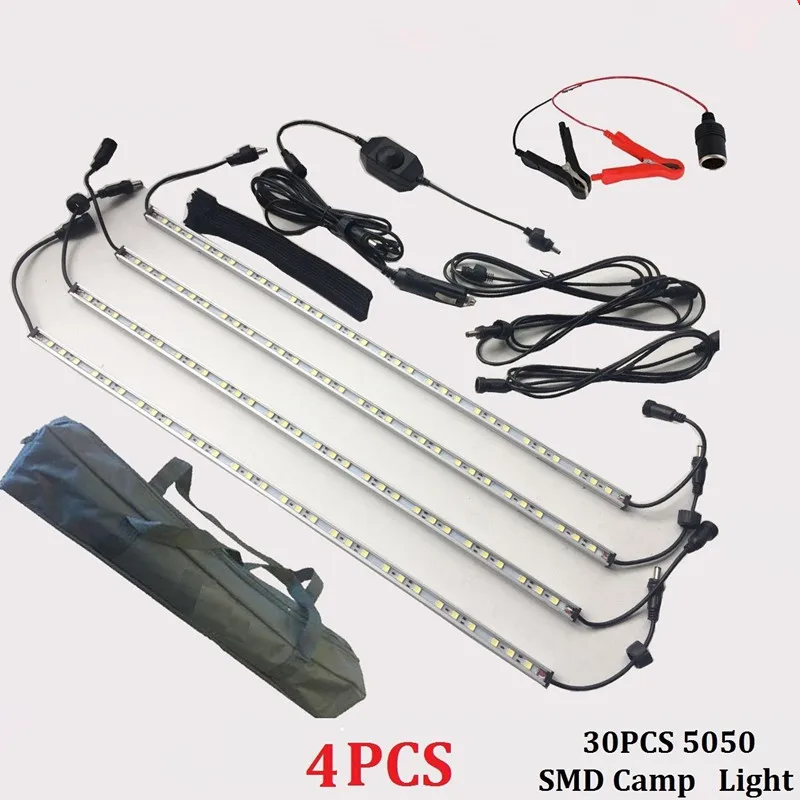 4pcs Bar 12v Linkable Led Camping Bar Kit Rv Camper Strip Light