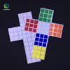 custom design strong adhesive white vinyl transfer magic cube sticker label