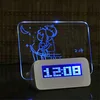 Zogift Alibaba Valentine's Day Blue Light Digital LCD LED Message memo Board Alarm Clock