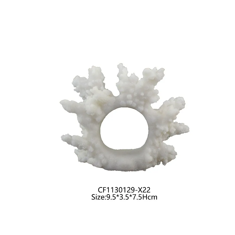 resin decorative coral napkin rings wedding supplier