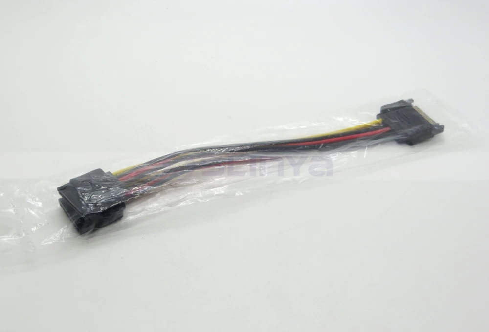 SATA 15Pin Male To 2 SATA 15 Pin Female HDD Splitter Connector Cable for PC Computer