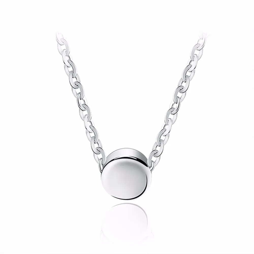 

RINNTIN SN04 Fashion Rhodium Plated S925 Sterling Silver Charm Necklace Jewelry for Girls Gift