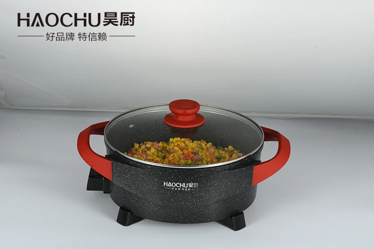 
High quality Home use nonstick pot aluminium Round soup electric pot 
