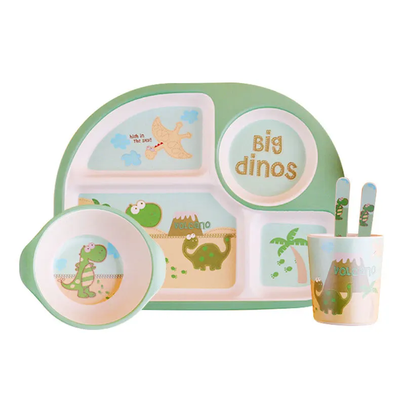 

Factory Supply Bamboo Fiber Unbreakable Children's China Dinner Set For Kids Gift