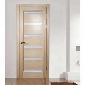 Modern Style Interior Door With Glass Teak Wood Door Design