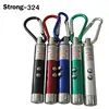 hot selling 3 in 1 LED Aluminum Carabiner Keyring Laser Pointer Beam UV Infrared Mini Torch LED Flashlight Keychain