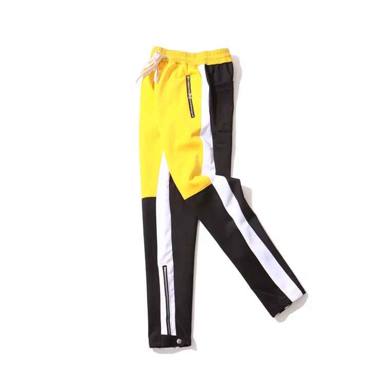 

wholesale inside zipper hit color casual pants/mens retro sports pants