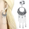 6-16mm Wholesales Surgical Steel Screw-Fit Gauges Tunnel Tribal Dangle Plugs Stretcher Ear Piercings 6-16mm 60pcs Factory