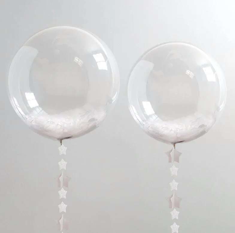 36 Inch Feather Bubble Latex Balloon Bobo Latex Balloon ...