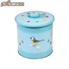 Attractive Price Airtight Cookie Tin Box with Blue Tit design