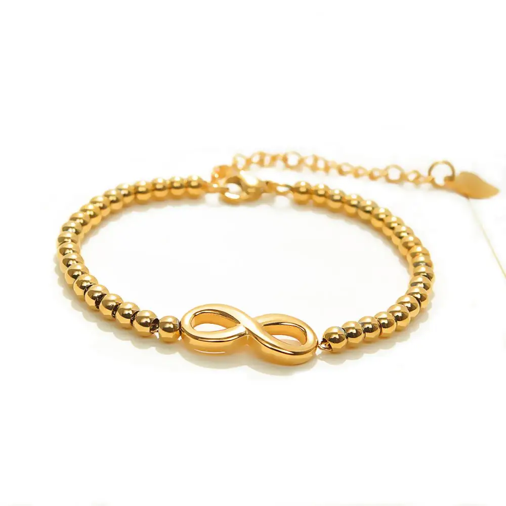 

Simple Elegant Design Women Stainless Steel Chain Infinity Bracelet