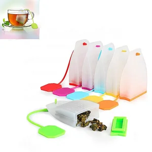 Image of Silicone bag infuser Reusable Tea Bag Candy Silicone Tea Infuser Strainer