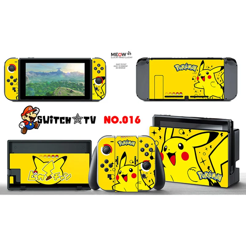 

Vinyl Skin Sticker Pokemen Protector Sticker Cover for Nintendo Switch Console and Joy-Con Controller