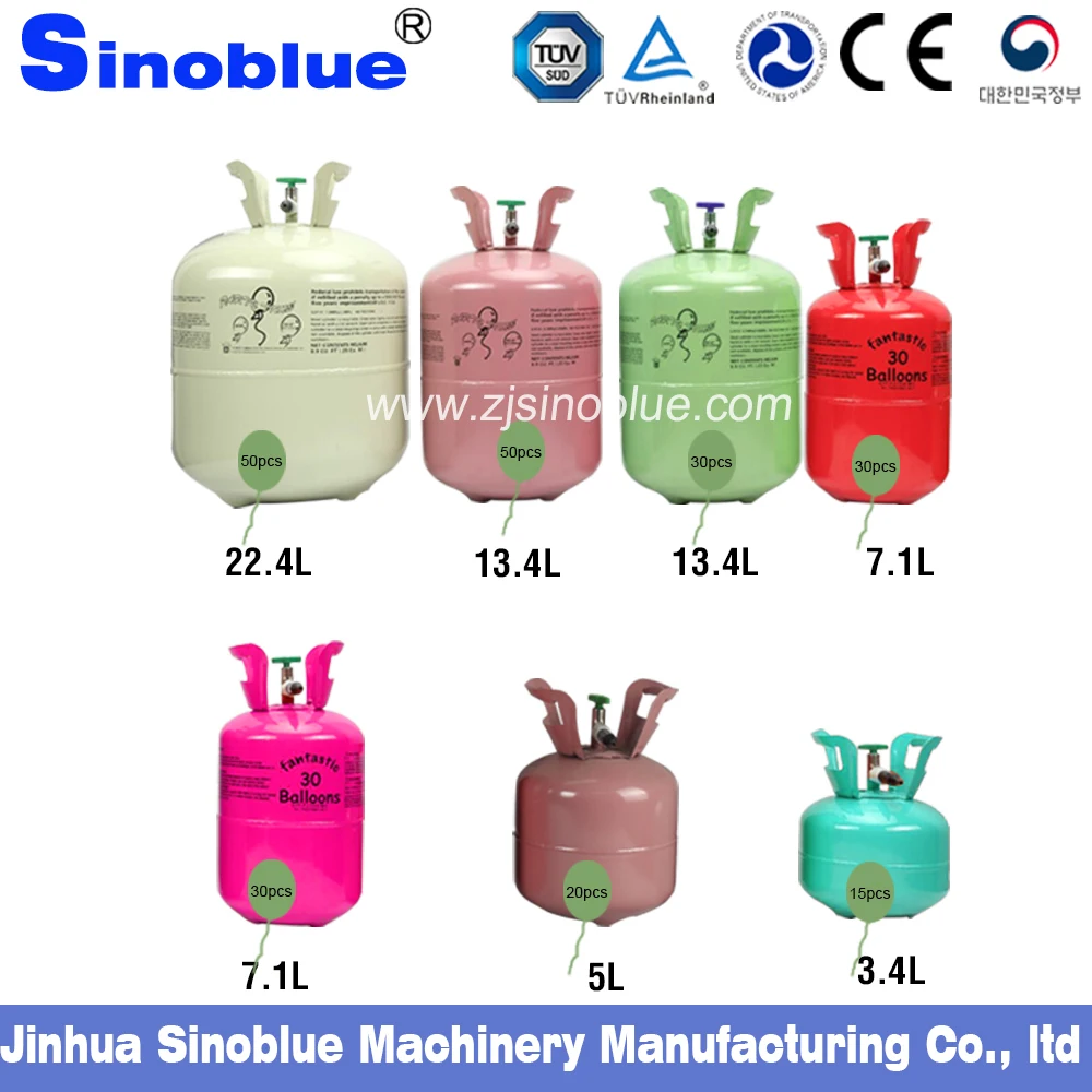 
22.4L Disposable helium balloon kit ,helium cylinder for sale with 50pcs balloons 