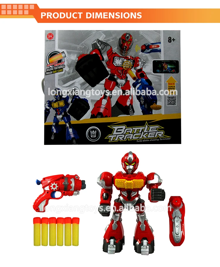 Mobile Games Arm To Assemble Kit RC Battle Indoor Shooting Game Robot With Light and Sound