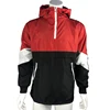 Custom Newest Block Windbreaker Man Pullover 1/4 Zipper Jacket