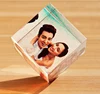 handmade 3d photo crystal cube for wedding gift