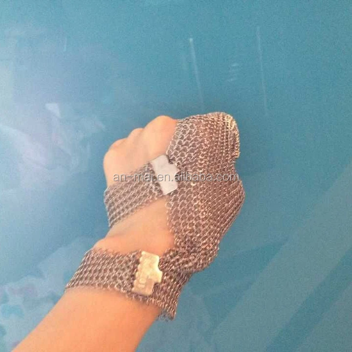 

Two finger steel Cooking Handle Kitchen CUT PROOF METAL MESH SAFETY CHAIN KITCHEN CUTTING GLOVE